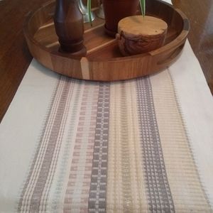 Threshold embroidered table runner- pastels